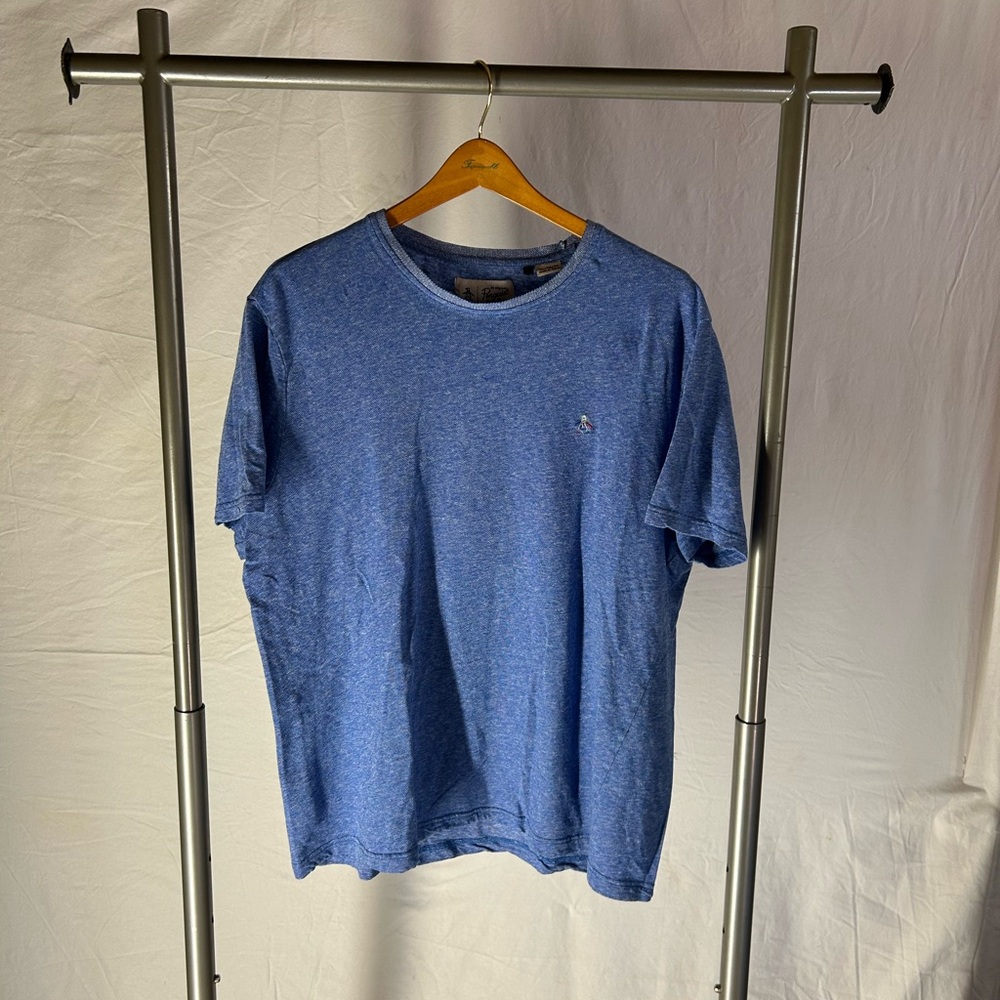 Penguin Woven Men's Blue T-Shirt